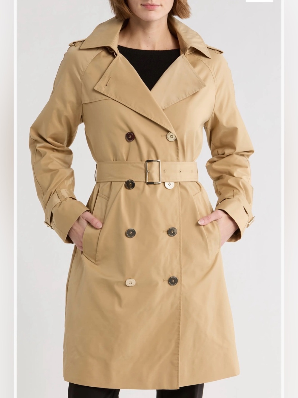 Michael Kors Khaki Trench Coat Sz large